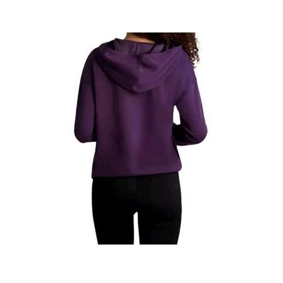 Gaiam Hoodie Sweatshirt For Women Size XXL Purple Vneck Pockets B1 - Picture 3 of 15
